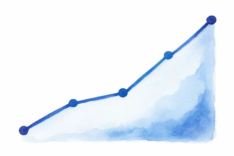 Gráfico simples mostrando um aumento na frequência de idas ao banheiro.